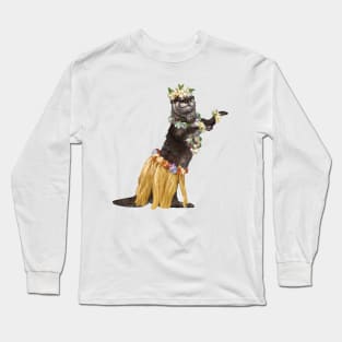 Otter the Hawaiian Dancer Long Sleeve T-Shirt